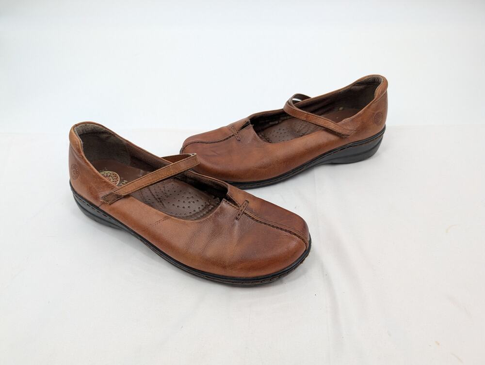 Earth Spirit Mary Jane Brown Leather Eliot Gelron 2000 Size 7.5 Comfort Everyday